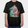 Flamingo Surf Paradise, Tricou Oversize Barbati (Unisex)