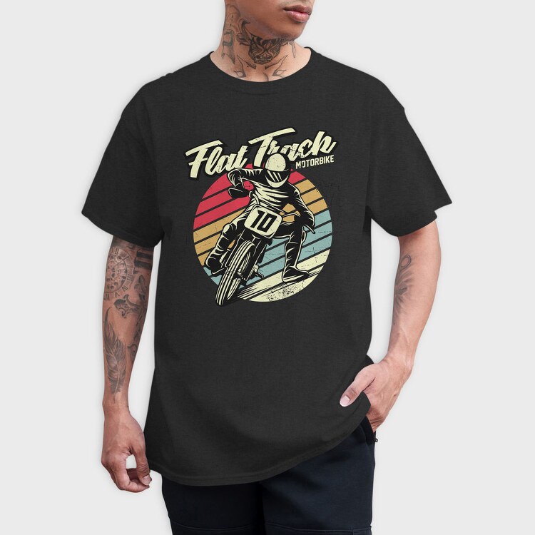 Flat Track Rider, Tricou Barbati (Unisex)