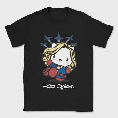Captain Marvel Chibi, Tricou Barbati (Unisex)