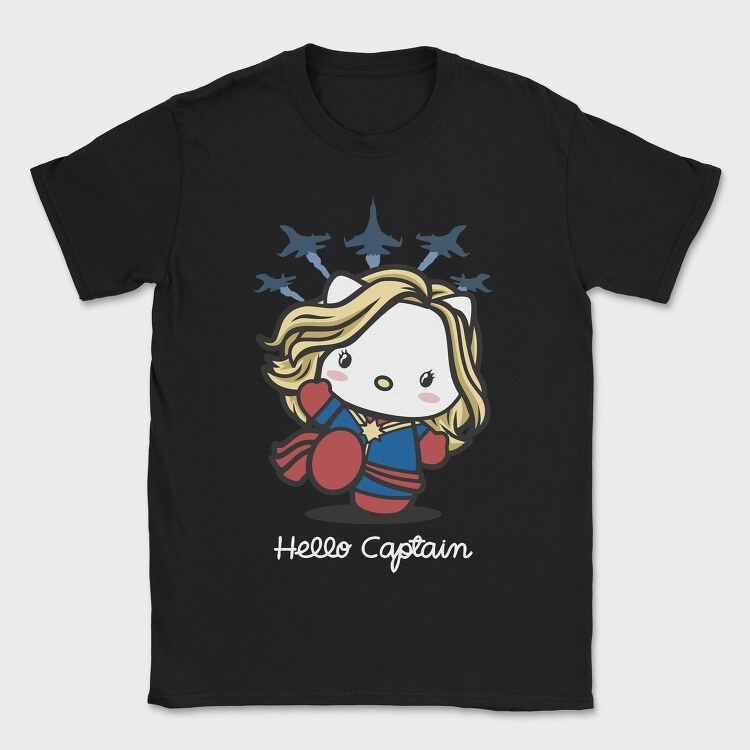 Captain Marvel Chibi, Tricou Barbati (Unisex)