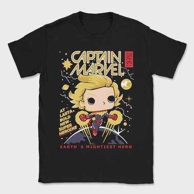 Captain Marvel Comic, Tricou Barbati (Unisex)