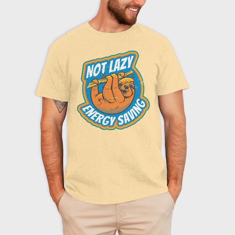 Not Lazy Energy Saving, Tricou Barbati (Unisex)