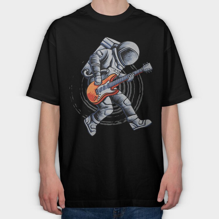 Space Guitar Astronaut, Tricou Oversize Barbati (Unisex)