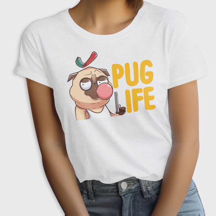 Pug Life Bubble, Tricou Femei