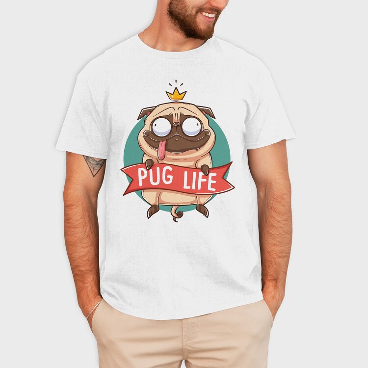 Pug Life King, Tricou Barbati (Unisex)