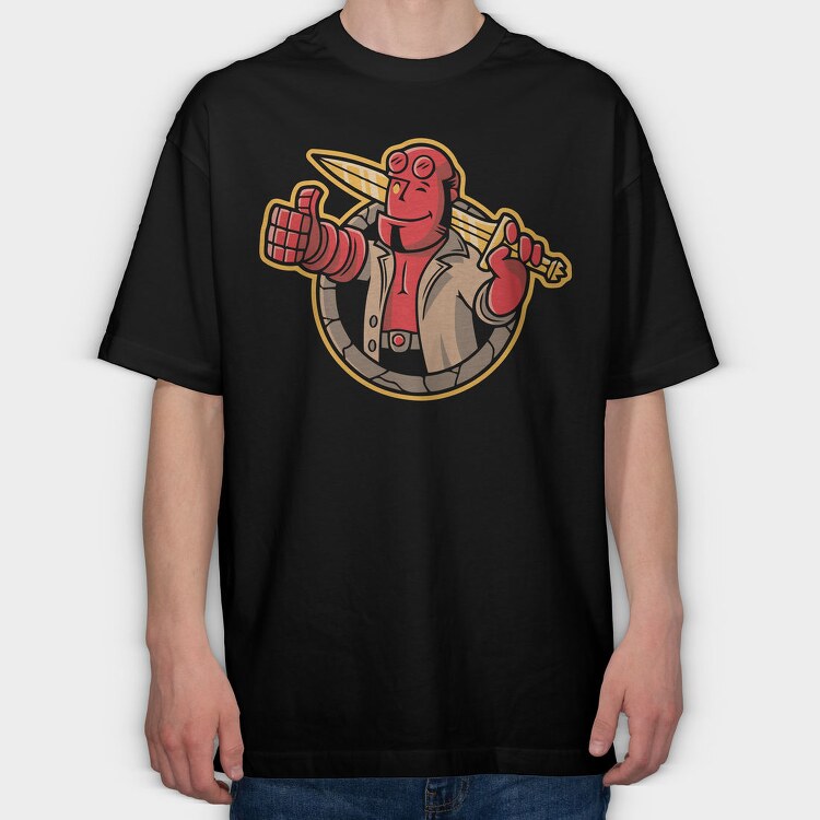 Ice Cream Devil, Tricou Oversize Barbati (Unisex)