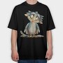 Enchanted Owl Feather, Tricou Oversize Barbati (Unisex)