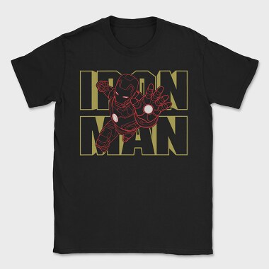 Iron Man Outline, Tricou Barbati (Unisex)