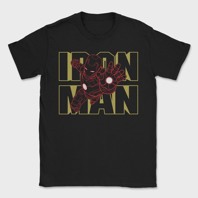 Iron Man Outline, Tricou Barbati (Unisex)