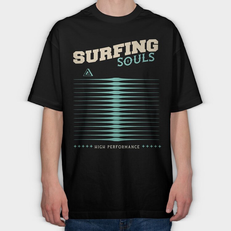 Sufing Souls, Tricou Oversize Barbati (Unisex)