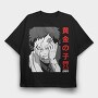 Golden Wolf Howl, Tricou Oversize Barbati (Unisex)