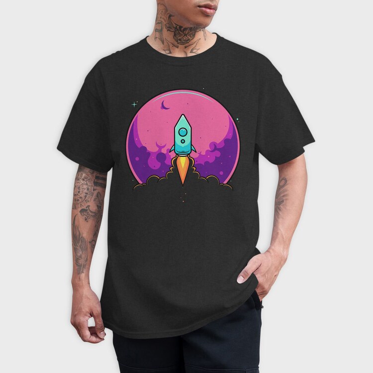 Space Rocket Blast, Tricou Barbati (Unisex)
