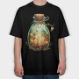 Enchanted Winter Bottle, Tricou Oversize Barbati (Unisex)
