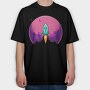 Space Rocket Blast, Tricou Oversize Barbati (Unisex)