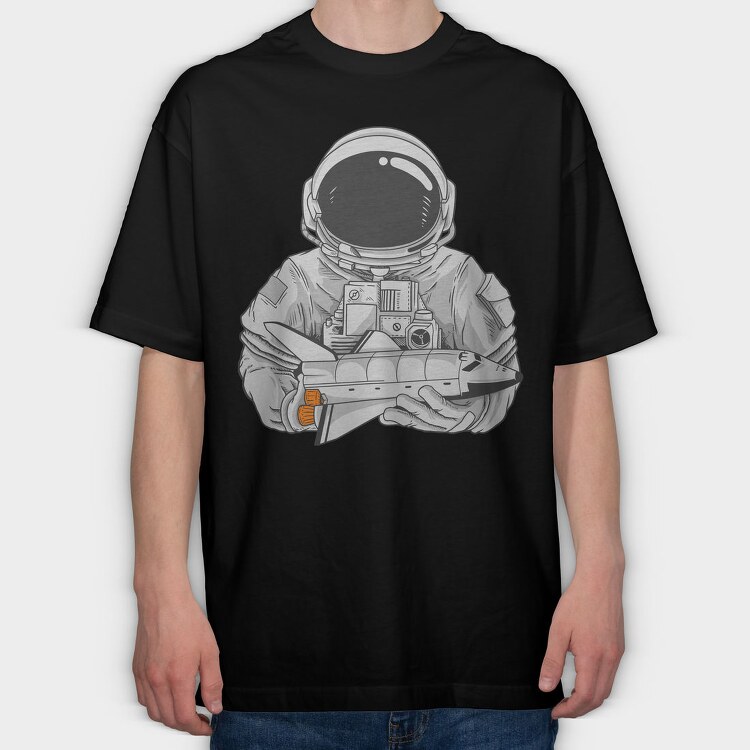Space Mission Rocket, Tricou Oversize Barbati (Unisex)