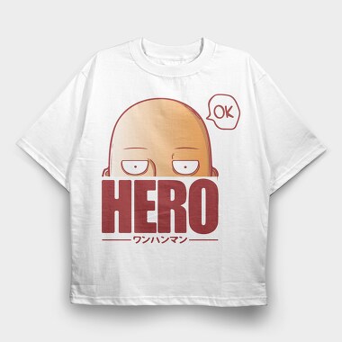 Hero Ok, Tricou Oversize Barbati (Unisex)