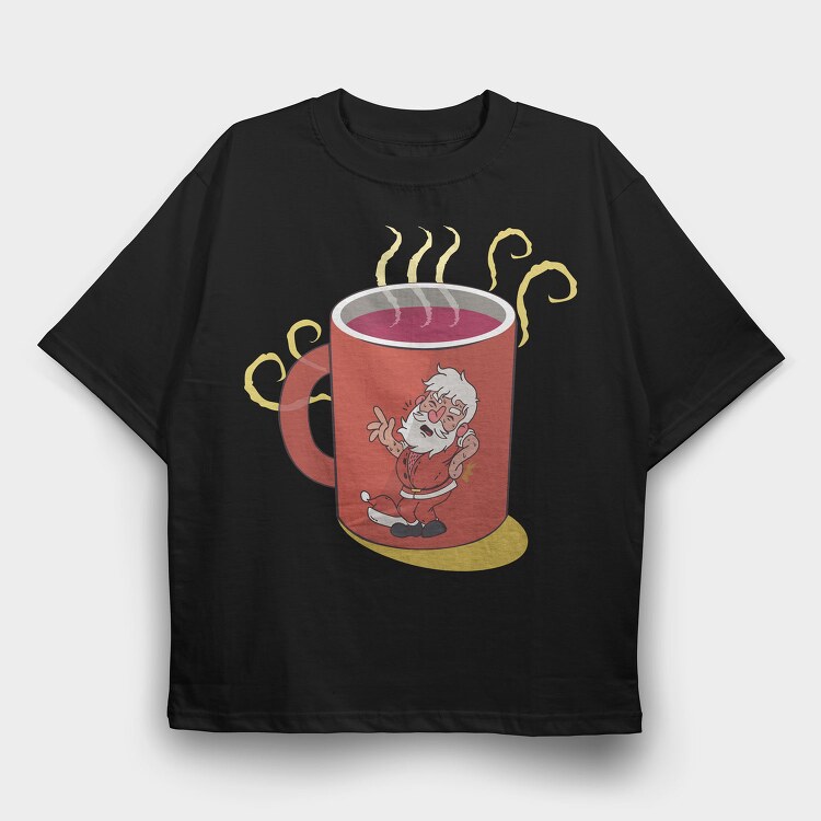 Hot Cocoa Santa, Tricou Oversize Barbati (Unisex)