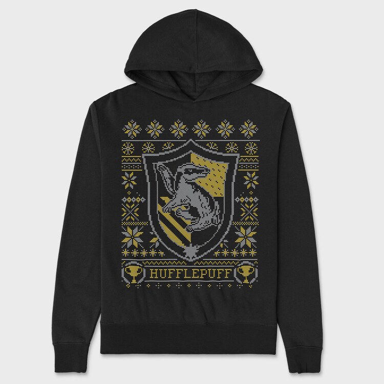 Hufflepuff Sweater, Hanorac Oversize Barbati (Unisex)