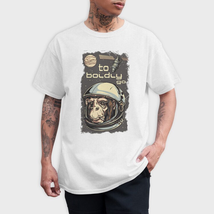 Space Monkey Go, Tricou Barbati (Unisex)