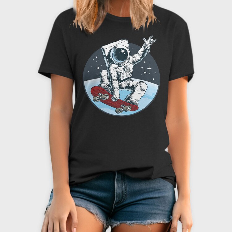 Space Skate Astronaut, Tricou Barbati (Unisex)