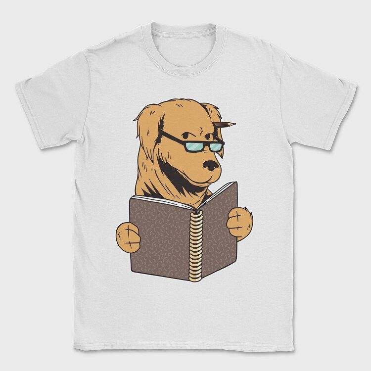 Studying Dog, Tricou Barbati (Unisex)