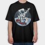 Space Skate Astronaut, Tricou Oversize Barbati (Unisex)