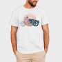 Vintage Geometric Motorbike, Tricou Barbati (Unisex)