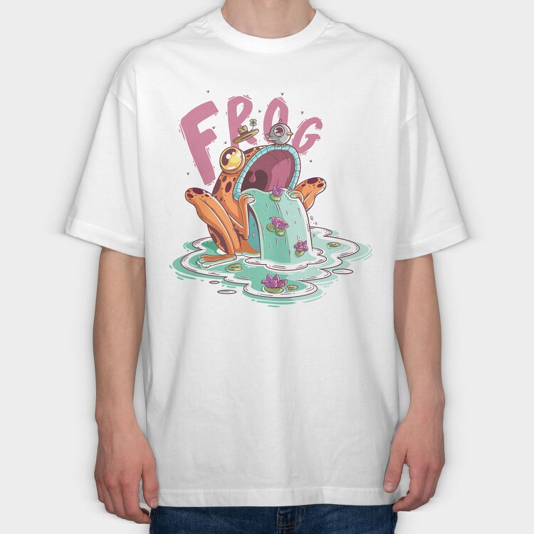 Frogsplash Froggy, Tricou Oversize Barbati (Unisex)