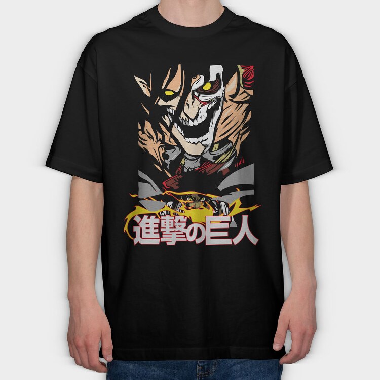 Fire Wolf Roar, Tricou Oversize Barbati (Unisex)