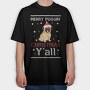 Pugmas Festive, Tricou Oversize Barbati (Unisex)