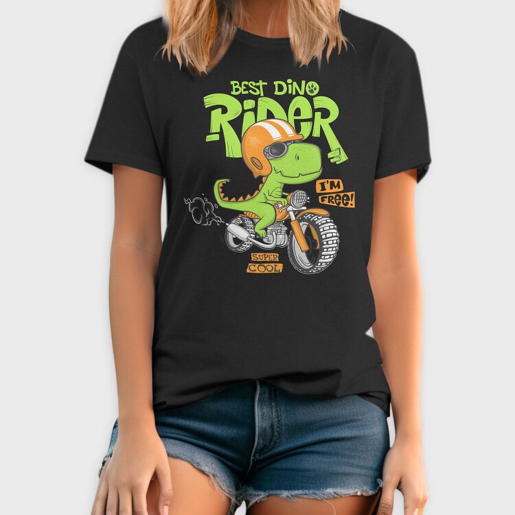 Dino Rider Free, Tricou Barbati (Unisex)