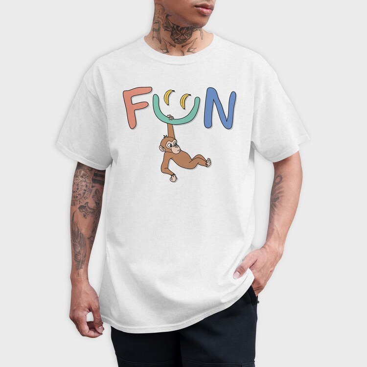 Fun Monkey Bananas, Tricou Barbati (Unisex)