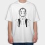 Money Heist Mask Hoodie, Tricou Oversize Barbati (Unisex)