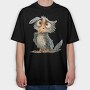 Enchanted Garden Feather, Tricou Oversize Barbati (Unisex)
