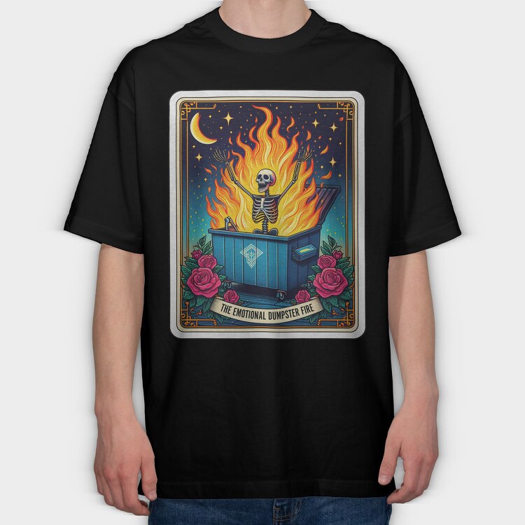 Emotional Dumpster Fire, Tricou Oversize Barbati (Unisex)