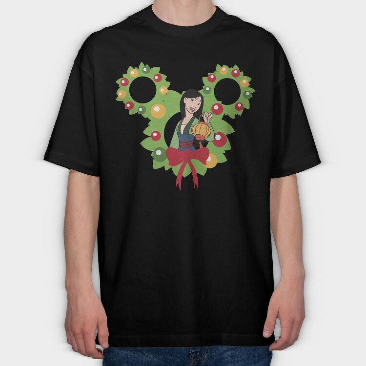 Mulan Lantern Wreath, Tricou Oversize Barbati (Unisex)
