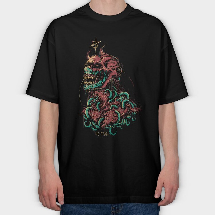 No Fear Owl, Tricou Oversize Barbati (Unisex)