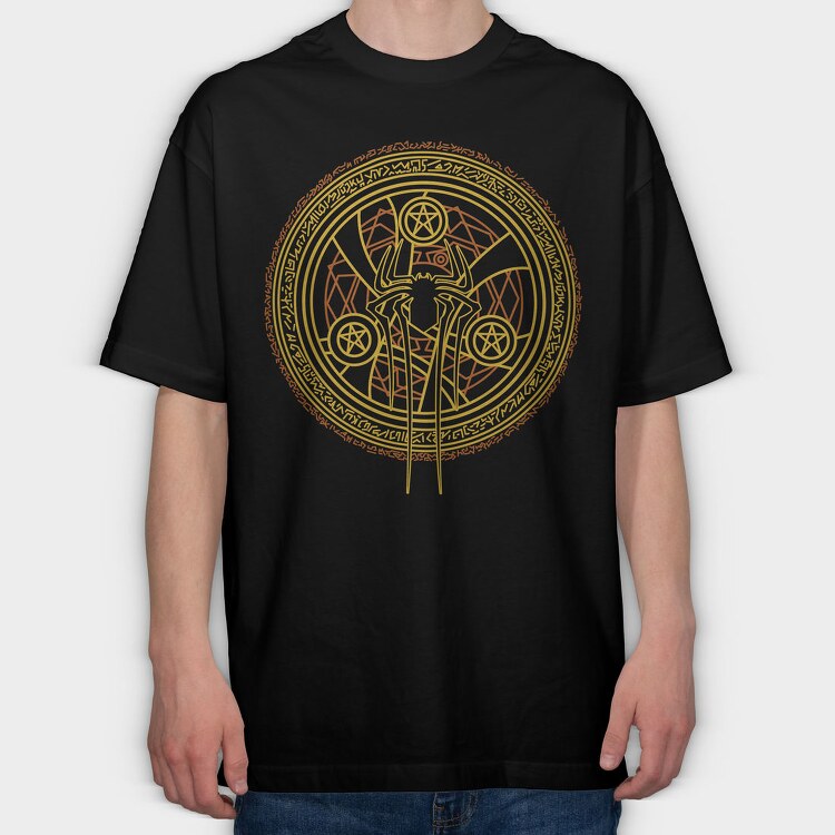 Pentagram Symbol, Tricou Oversize Barbati (Unisex)