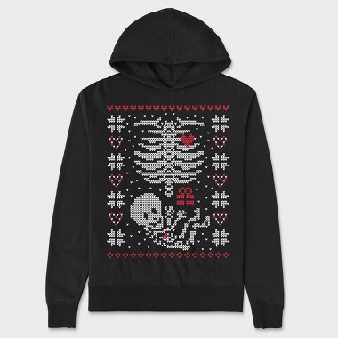 Pixelated Hearts, Hanorac Oversize Barbati (Unisex)