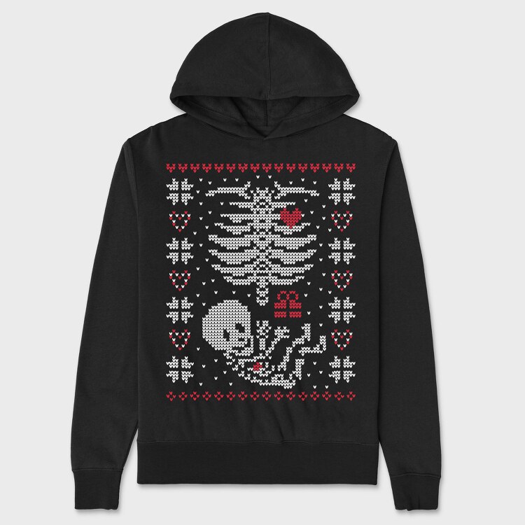Pixelated Hearts, Hanorac Oversize Barbati (Unisex)