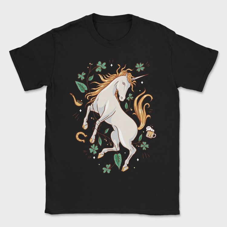 St Patricks Unicorn, Tricou Barbati (Unisex)