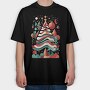 Abstract Christmas Tree Festivity, Tricou Oversize Barbati (Unisex)
