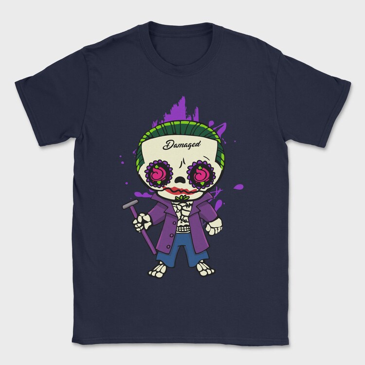 Joker Skull Damage, Tricou Barbati (Unisex)