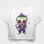 Joker Skull Damage, Tricou Oversize Barbati (Unisex)