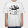 Adventure Mountain Girl, Tricou Oversize Barbati (Unisex)