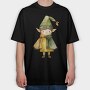 Elf Watercolor Hat, Tricou Oversize Barbati (Unisex)