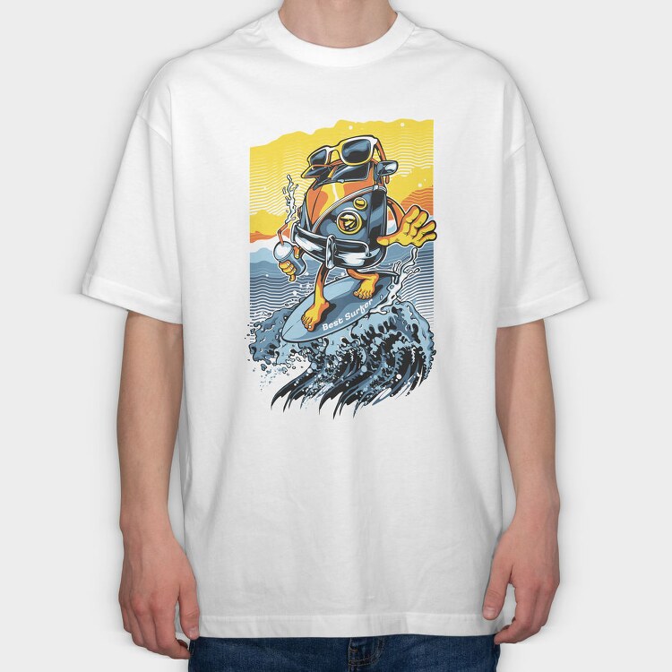 Best Surfer Surfboard, Tricou Oversize Barbati (Unisex)