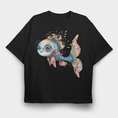 Fairy Fish Tail Tales, Tricou Oversize Barbati (Unisex)
