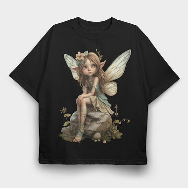 Fairy Flower Crown, Tricou Oversize Barbati (Unisex)