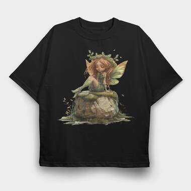 Fairy Garden Elf, Tricou Oversize Barbati (Unisex)